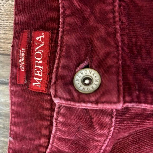 #💙29 Merona Corduroy Burgundy Skinny Straight Pant - Picture 4 of 7